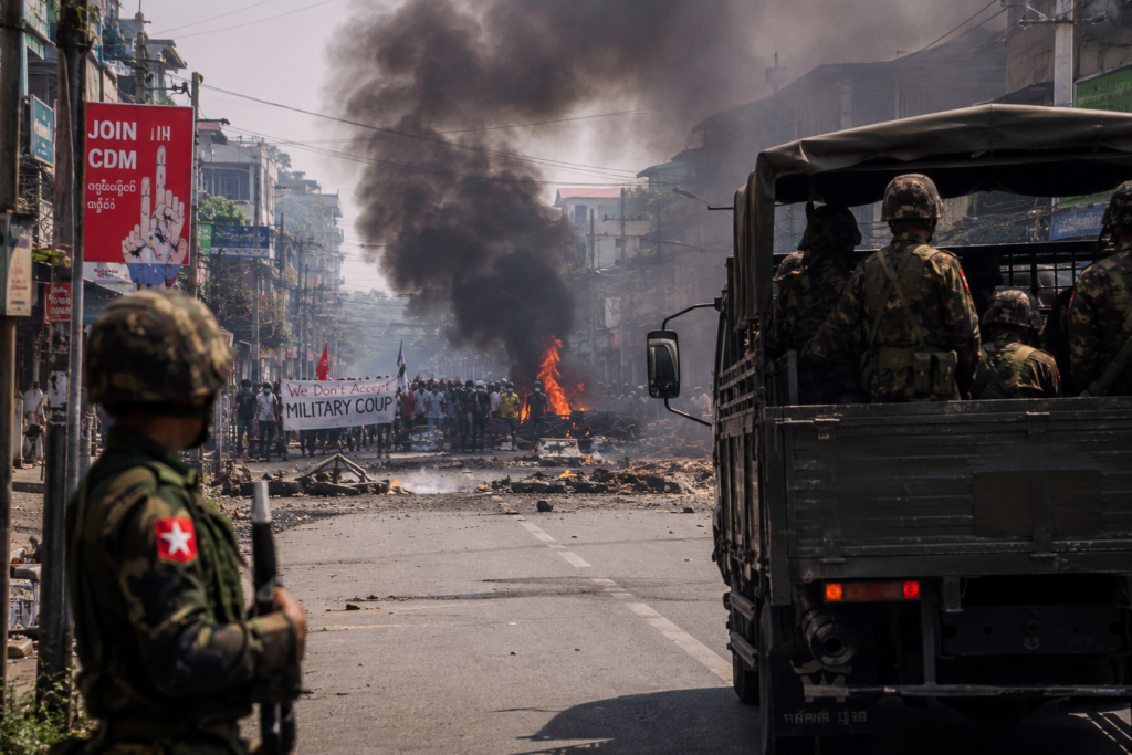 Myanmar Military’s Northwest Push: Route Control and Operational Projections